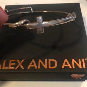 Alex and Ani silver cross bracelet